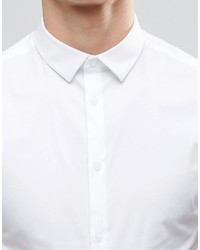 Chemise à manches courtes blanche Asos