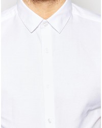 Chemise à manches courtes blanche Asos