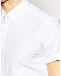 Chemise à manches courtes blanche Asos