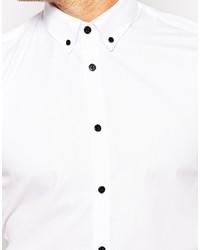 Chemise à manches courtes blanche Asos