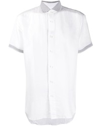Chemise à manches courtes blanche Brioni