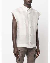 Chemise à manches courtes blanche Rick Owens