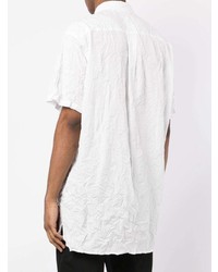 Chemise à manches courtes blanche Yohji Yamamoto