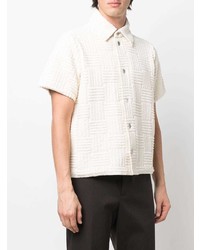 Chemise à manches courtes blanche Bottega Veneta