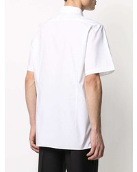 Chemise à manches courtes blanche Raf Simons