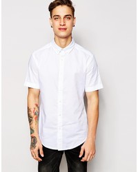 Chemise à manches courtes blanche Esprit