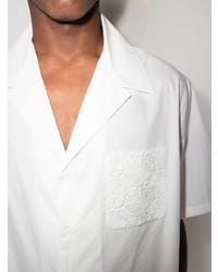 Chemise à manches courtes blanche Valentino
