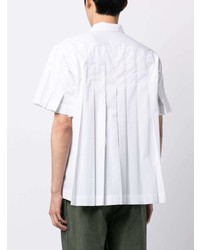 Chemise à manches courtes blanche Sacai