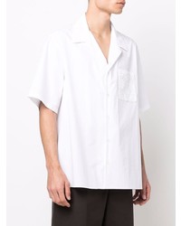 Chemise à manches courtes blanche Valentino
