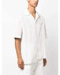 Chemise à manches courtes blanche Lanvin