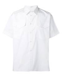 Chemise à manches courtes blanche MSGM