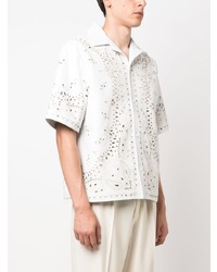 Chemise à manches courtes blanche Amiri