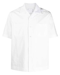 Chemise à manches courtes blanche Sacai