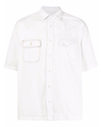 Chemise à manches courtes blanche Sacai