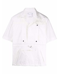 Chemise à manches courtes blanche Sacai