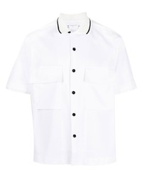 Chemise à manches courtes blanche Sacai