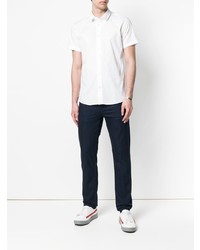 Chemise à manches courtes blanche Versace Jeans