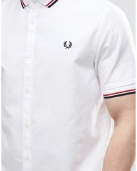 Chemise à manches courtes blanche Fred Perry