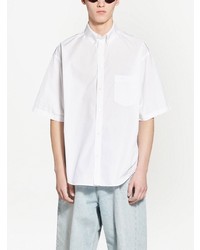 Chemise à manches courtes blanche Balenciaga