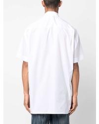 Chemise à manches courtes blanche Giorgio Armani