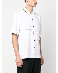 Chemise à manches courtes blanche Sacai