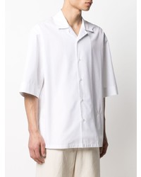 Chemise à manches courtes blanche Jil Sander