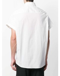 Chemise à manches courtes blanche Versace Collection