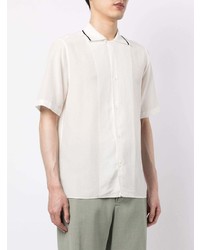 Chemise à manches courtes blanche Salvatore Ferragamo