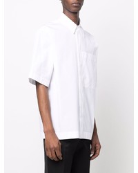 Chemise à manches courtes blanche Jil Sander