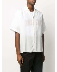 Chemise à manches courtes blanche MSGM