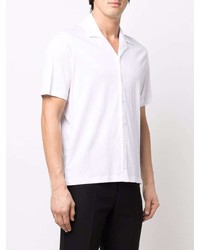 Chemise à manches courtes blanche Z Zegna