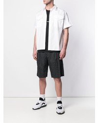 Chemise à manches courtes blanche MSGM