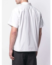 Chemise à manches courtes blanche MSGM