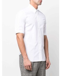 Chemise à manches courtes blanche Alexander McQueen