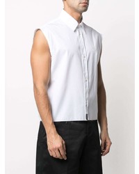 Chemise à manches courtes blanche Versace
