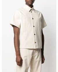 Chemise à manches courtes blanche Bottega Veneta