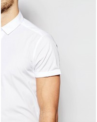 Chemise à manches courtes blanche Asos