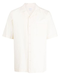 Chemise à manches courtes blanche Sunspel