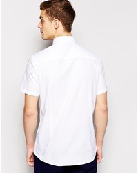 Chemise à manches courtes blanche Solid