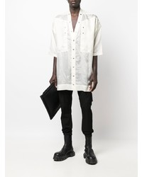 Chemise à manches courtes blanche Rick Owens