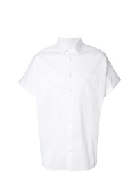 Chemise à manches courtes blanche Versace Collection