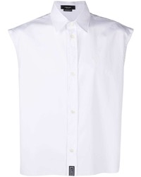 Chemise à manches courtes blanche Versace