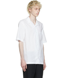 Chemise à manches courtes blanche Sunspel