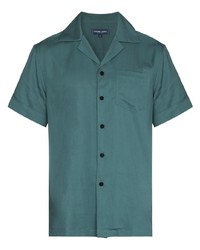 Chemise à manches courtes bleu canard Frescobol Carioca