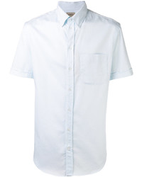Chemise à manches courtes bleu clair Armani Collezioni