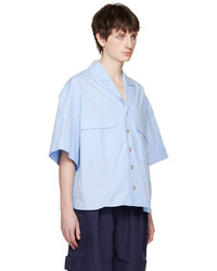 Chemise à manches courtes bleu clair King & Tuckfield