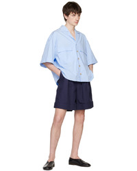 Chemise à manches courtes bleu clair King & Tuckfield