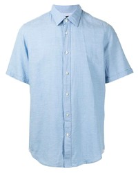 Chemise à manches courtes bleu clair BOSS