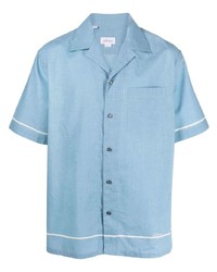 Chemise à manches courtes bleu clair Brioni