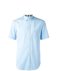 Chemise à manches courtes bleu clair Burberry